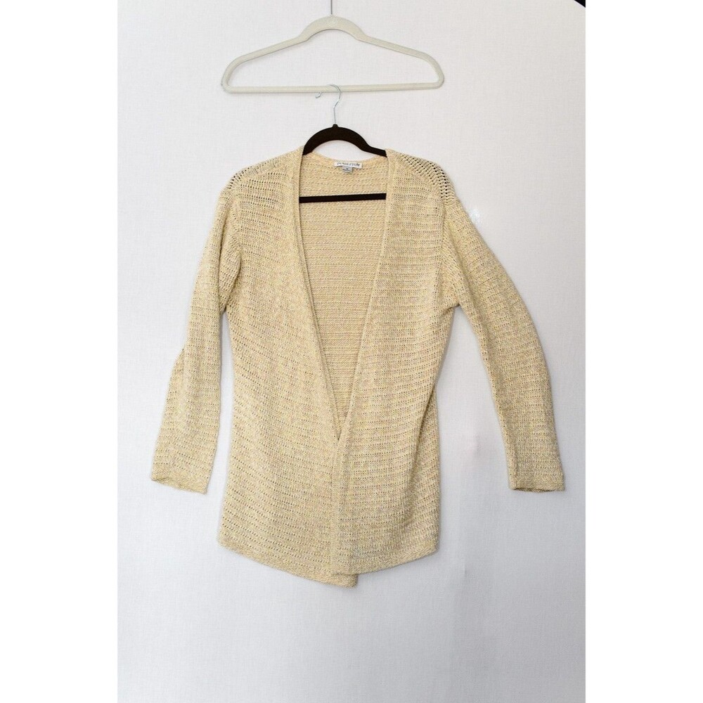 Pendleton Cardigan Medium beige Tan yellow varigated knit M gorp Cotton outdoors